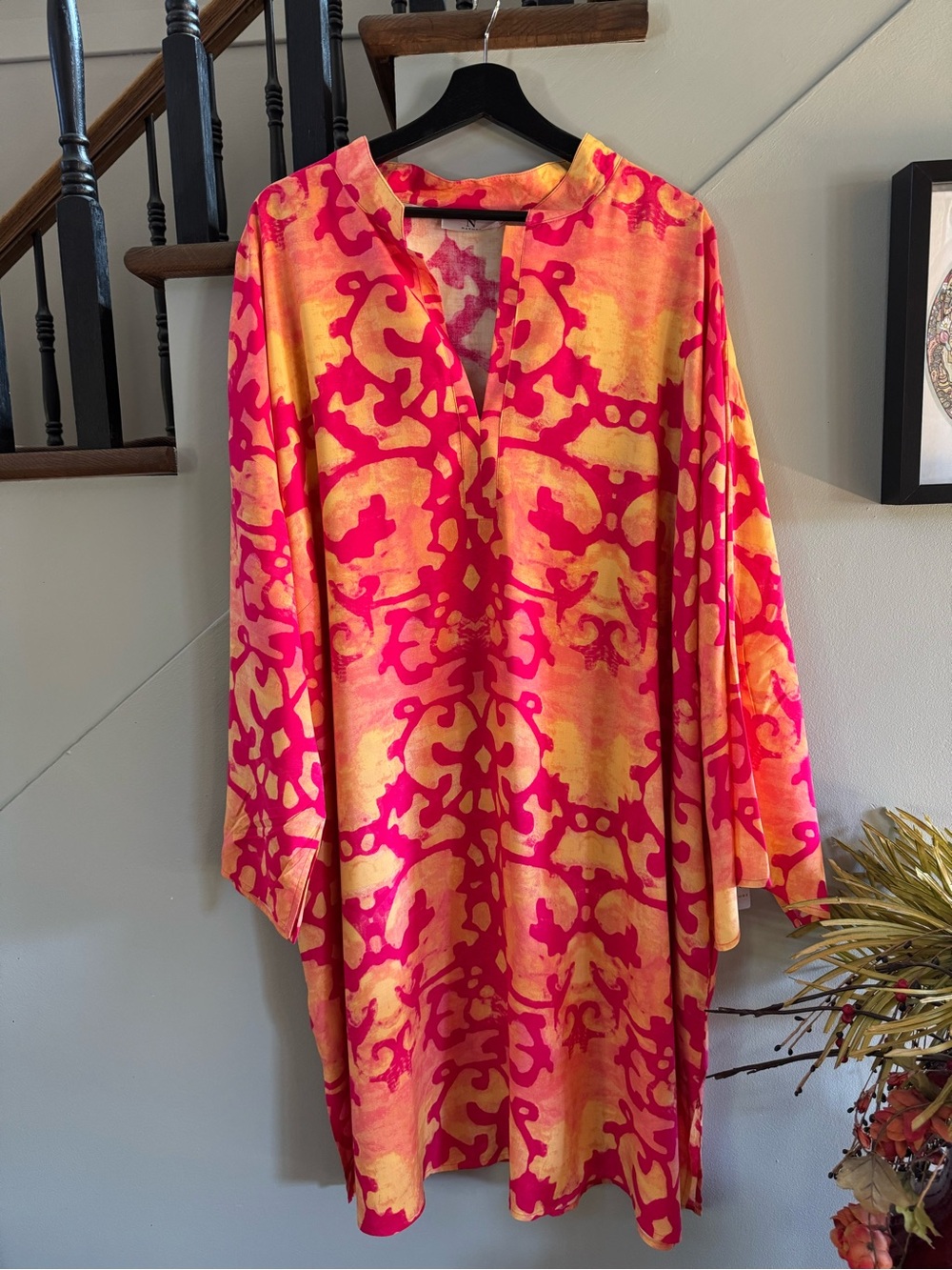 Natori Printed Midi Tunic/Caftan Dress